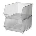 thumbnail image 1 of YBM Home Wire Mesh Stacking Bin Organizer for Cabinets 2 Pack 15 in. L x 11 in. W x 8 in. H, Silver, 1 of 5