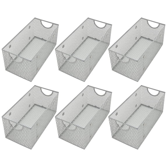 YBM Home Wire Mesh Storage Basket Organizer for CD and DVDs - 6 Pack