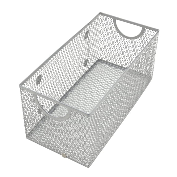 YBM Home Wire Mesh Open DVD, CD, Book Storage Basket 11 x 5.5 x 5
