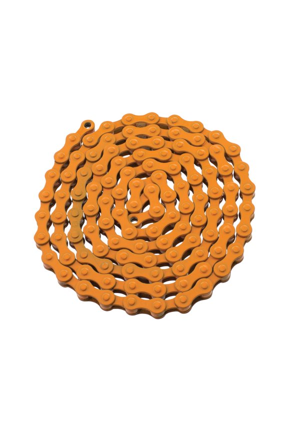 YBN S410 Bicycle Chain (1-Speed, 1/2 x 1/8-Inch, 112L) (Orange)
