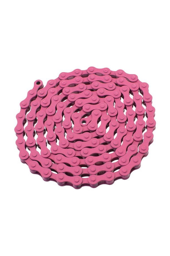 YBN S410 Bicycle Chain (1-Speed, 1/2 x 1/8-Inch, 112L) (Pink)