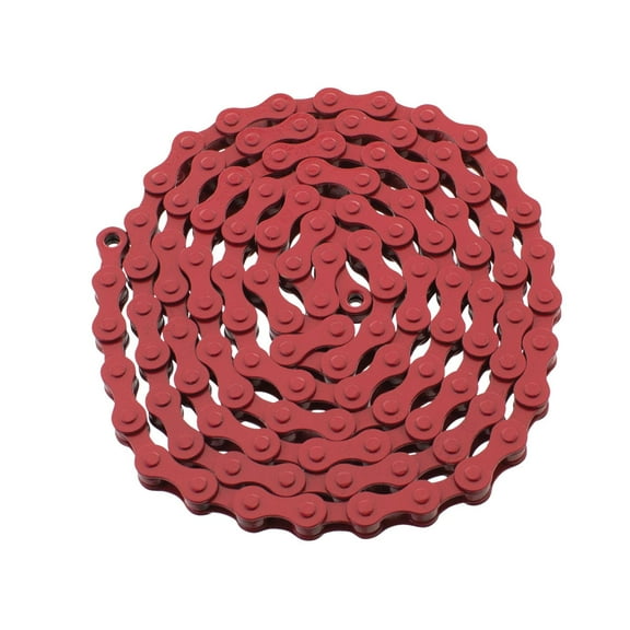 YBN S410 Bicycle Chain (1-Speed, 1/2 x 1/8-Inch, 112L) (Red)