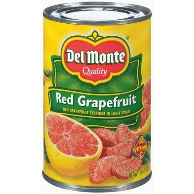 YBQF Red Grapefruit Sections in Extra Light Syrup 15 oz Can (Pack of 6) by YBQF