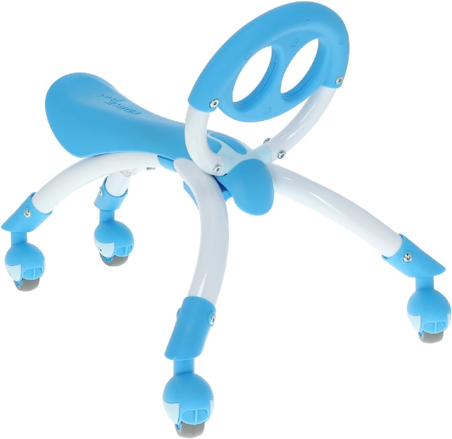 Blue and White Aluminum Baby Walker Ride-On Toy