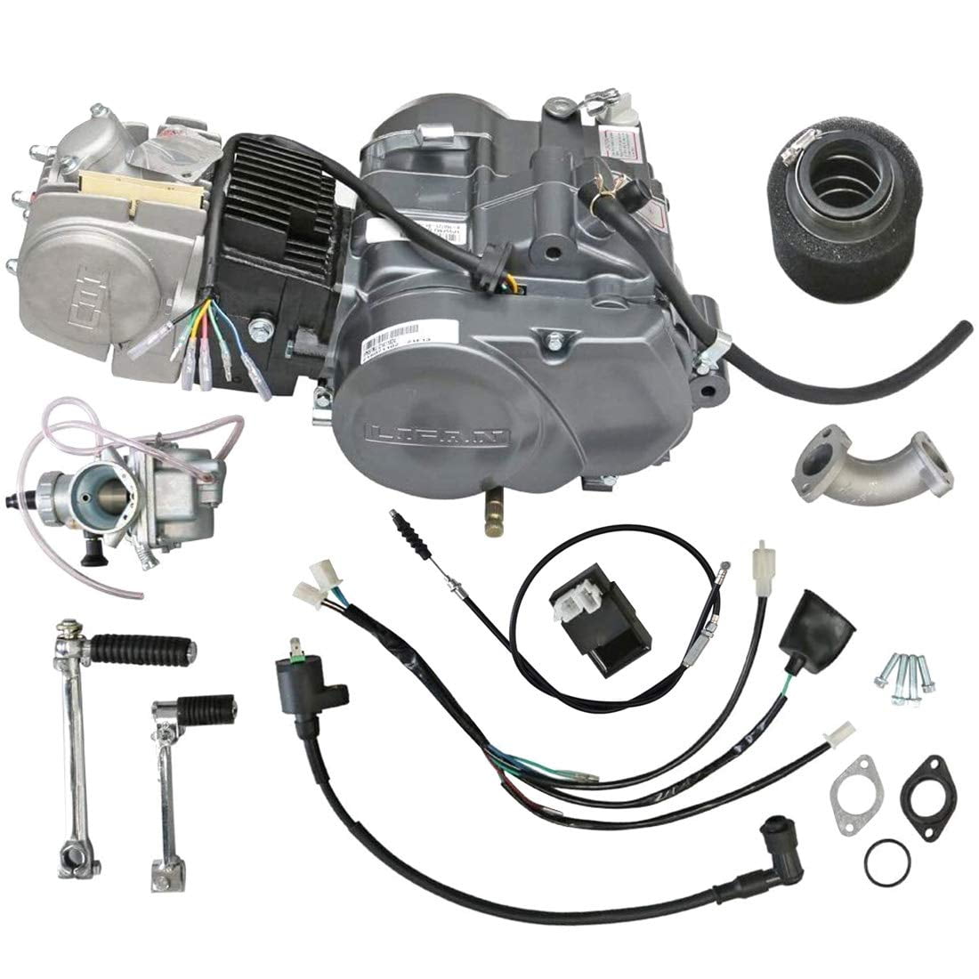 YC Yier Lifan 140cc Engine Motor Manual Clutch Kick Start for Dirt Pit Bike Mini Trail CT70 CT90 CT110 Z50 ATC70 CS90 SL90 XR50 CRF50 XR70 SSR 110 Apollo RFZ 125cc 4 Stroke Racing Engine