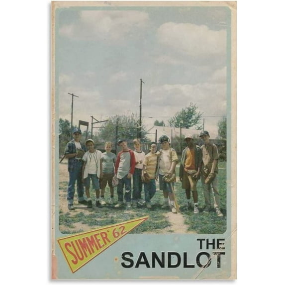 YCCJ-The Sandlot Poster Classic Movie Vintage Poster for Room Aesthetic Canvas Art Print Modern Family Bedroom Decor Posters 12x18inch