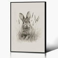 thumbnail image 1 of YCCJ-Vintage Easter Bunny Canvas Wall Art, Antique Spring Rabbit Painting, Rustic Dark Moody Rabbit Poster, Retro Esater Art Canvas, Cute Farmhouse Animal Wall Art, Nursery Wall Art 16x24in Unframed, 1 of 6