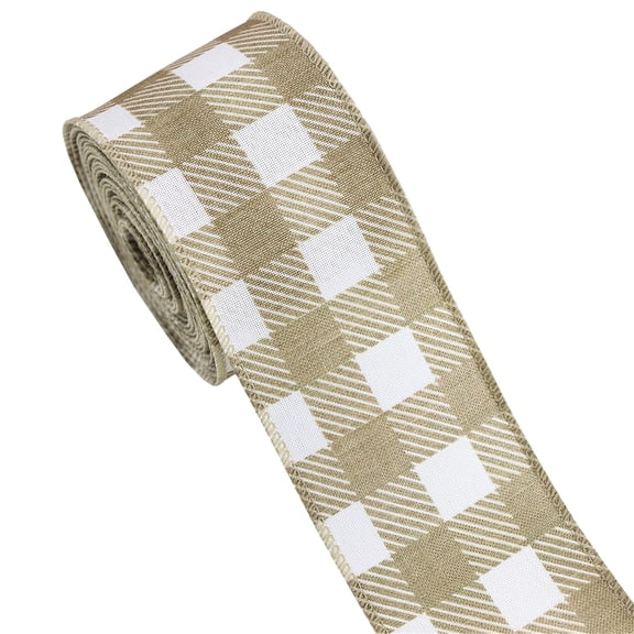 YCCMML Easter Wired Ribbon Rolls, 5 Yards Bunny & Floral Fabric Wrapping Gift Ribbon for Spring DIY Crafts & Decor