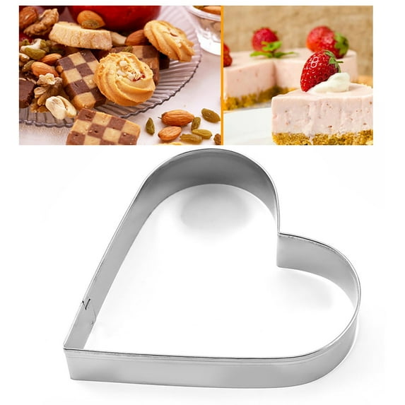 YCCMML Heart Cookie Cutter & Heart Shaped Cookie Cutter Set - Stainless Steel & Plastic Cookie Cutters for Baking