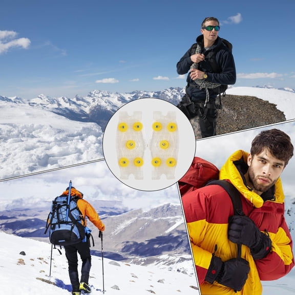 YCCMML Ice Cleats Shoe Spikes 2-Pack, Non-Slip Anti-Ice Traction for Winter Shoes, for Adults