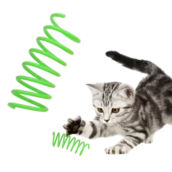 YCCMML Interactive Cat Springs, Colorful Plastic Coil Toys for Kitten Swatting & Hunting
