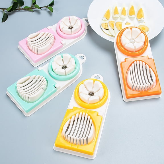 YCCMML Manual Egg Slicer, Stainless Steel Wire Cutter for Hard Boiled and Century Eggs, Multipurpose Kitchen Tool for Slicing