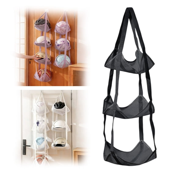 YCCMML Multi-Layer Vertical Wall Mount, Sports Ball Organizer Rack for Basketball Football & Toy Storage