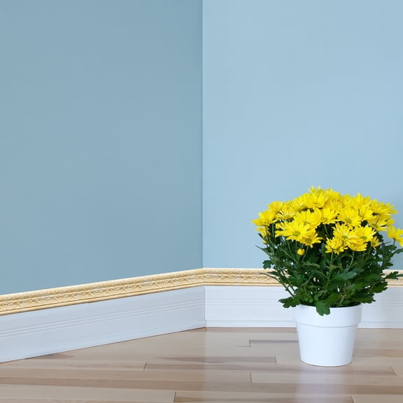 YCCMML Stick on Wall Molding, 3D Pattern Foam Trim and Border for Baseboard and Ceiling Decor, Flexible Self-Adhesive Trim