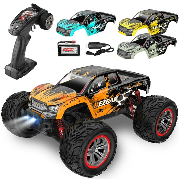 YCFUN Hobby Grade 1:12 RC Monster Truck, 4WD High-Speed 45km/h Off-Road RC Truck with Rechargeable Battery, All-Terrain RC Car for Kids Boys & Adults