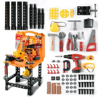 Black+Decker Kids Workbench - Power Tools Workshop - Build Your Own Toy Tool  Box – 75 Realistic Toy Tools and Accessories [ Exclusive] 38 x 16.25  x 21 inc…
