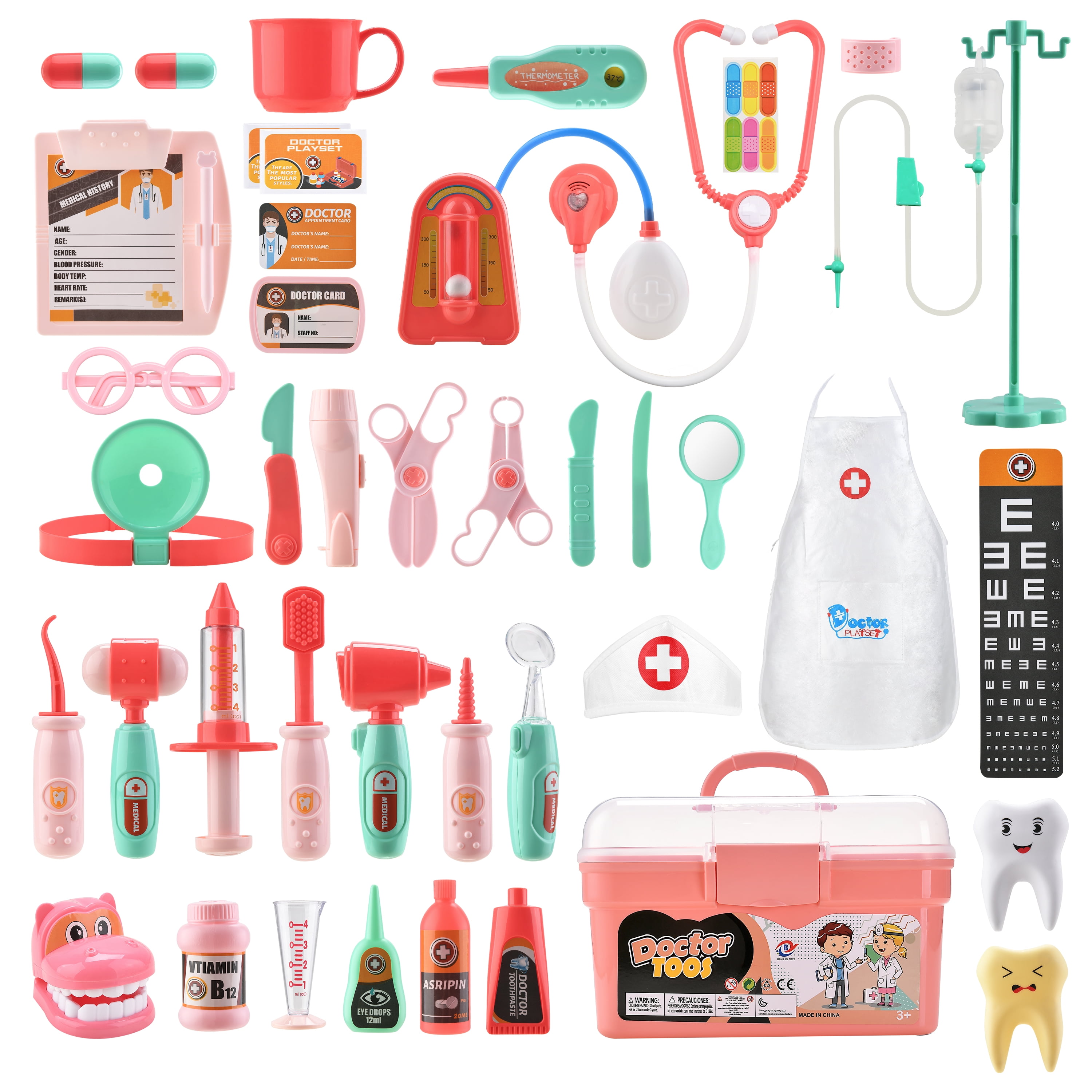 YCFUN Doctor Play Set, Doctor Kit for Kids, Medical Kit Toy Set with