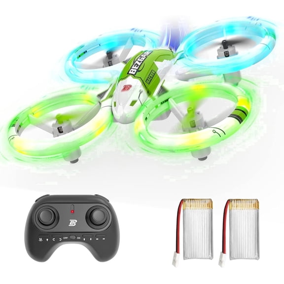 YCFUN Drones for Kids, Mini Kid Drone with Lights, 360 Flips and One Key Takeoff, RC Quadcopter Drone Toy for Boys Girls Beginners (Green)