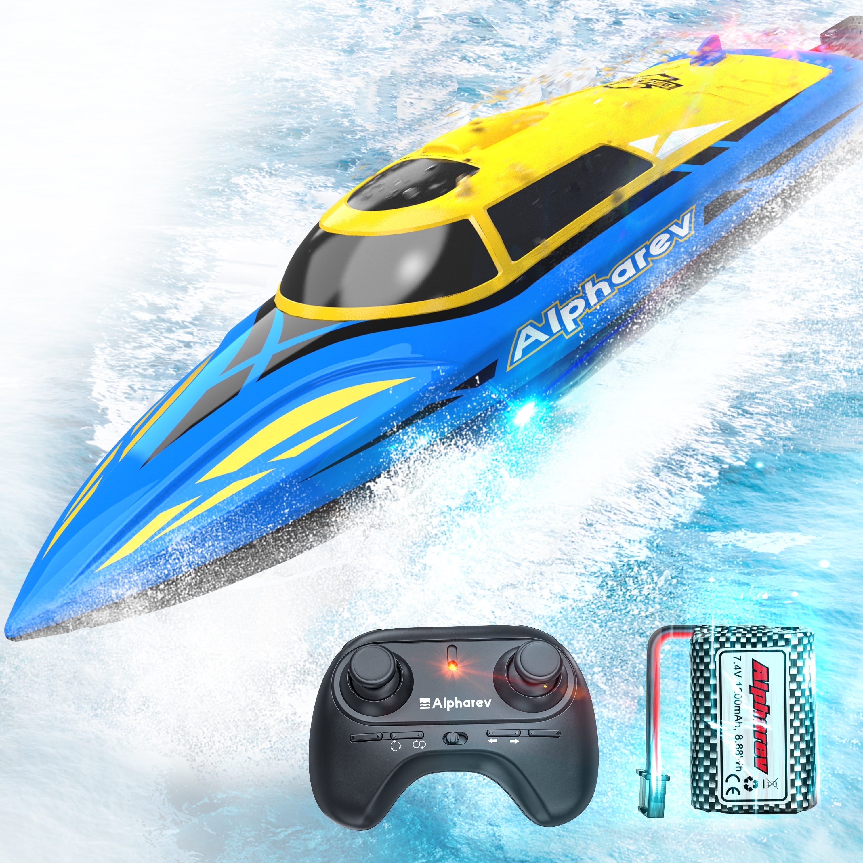 YCFUN RC Boat Radio Control Boat for Water and Lakes, Toy Boats with Remote  Control for Boys Kids Adults 