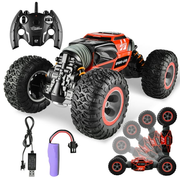 YCFUN RC Car for Kids, 1:14 All-Terrain 4WD Crawler Transform RC Stunt Car with Rechargeable Battery, Remote Control Car Toy for Boys Girls & Adults
