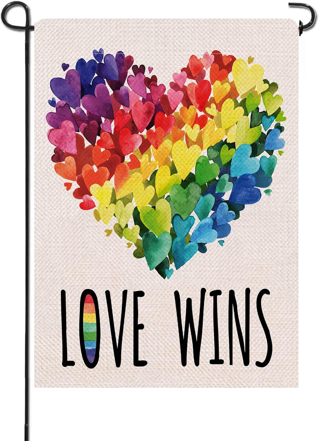 YCHII Gay Pride Love Wins Rainbow Small Decorative Garden Flag, LGBTQ