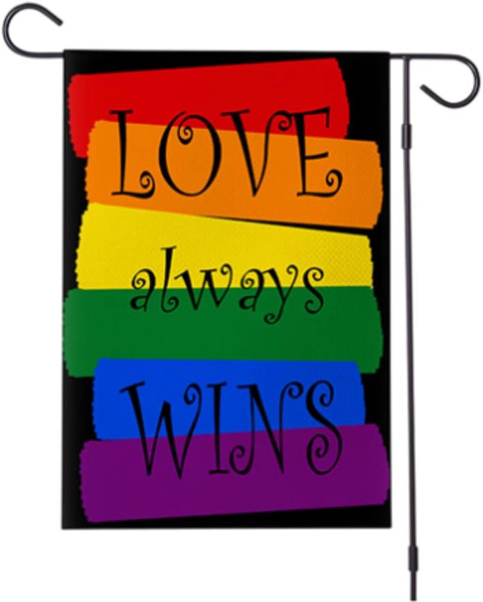 Ychii Pride Rainbow Garden Flag Double Sided Bisexual Gay Pride Flags Love Always Wins Flag For 8801