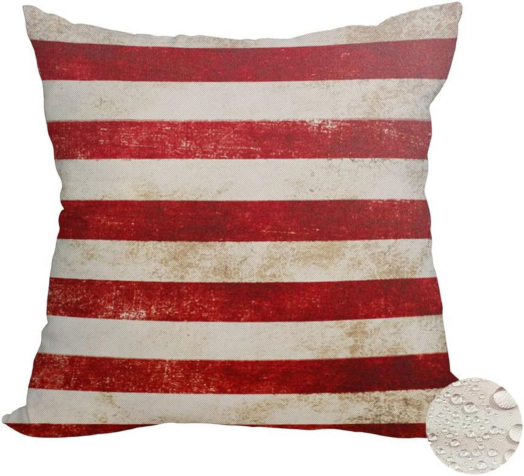 YCHII Waterproof Outdoor Lake House Pillow Covers 16x16 Inch Vintage Summer Coastal Nautical