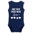 thumbnail image 1 of YCICIVDee And Then&There were Four My Siblings Have Paws-New to The Crew- Newborn One-Piece Baby Bodysuits6-9 Months Navy, 1 of 4