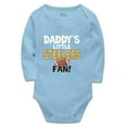thumbnail image 1 of YCICIVDee Baby Bodysuit Boy Girl Clothes Daddy's/Steelers& Fan Blue Long Sleeve Newborn Organic Bodysuit 3-6 Months, 1 of 4