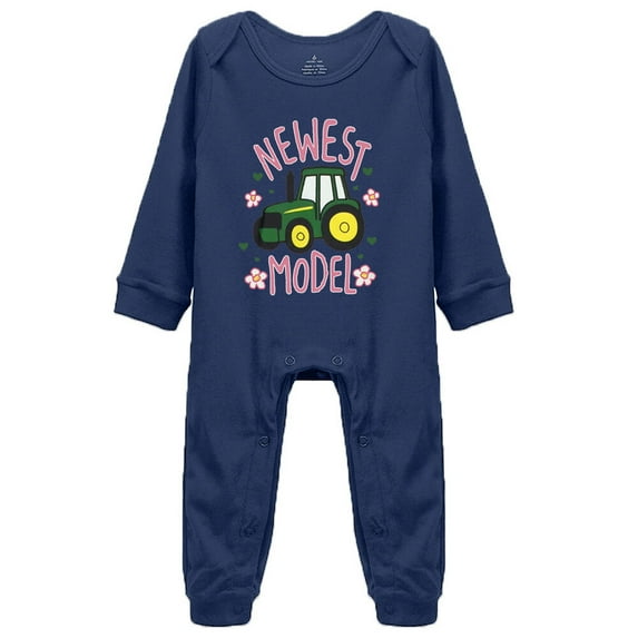 YCICIVDee Baby Bodysuit&Newest Green Tractor/Model Farmer Baby Tractor Long Sleeve Rompers 9-12 Months Navy