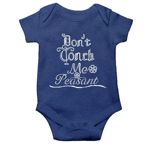 YCICIVDee Baby Bodysuit Unisex One Piece Bodysuit Dont'Touch Me Peasant Infant Rompers 18-24 Months Navy Short Sleeve