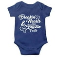thumbnail image 1 of YCICIVDee Breakin’Hearts & Blastin Farts-Baby Bodysuit Clothes Creeper Navy Short Sleeve 12-18 Months, 1 of 4