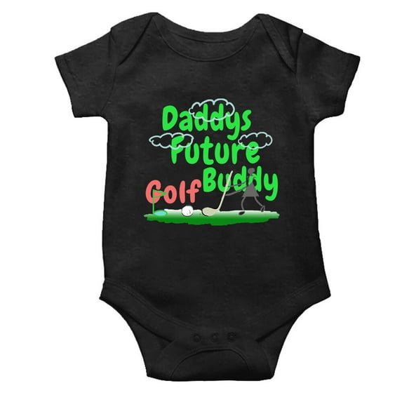 YCICIVDee Daddy's-Future Golf Buddy. Newborn Crawling Bodysuit Baby Clothes 'Golfing Lover Black 18-24 Months