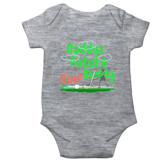 YCICIVDee Daddy's-Future Golf Buddy. Newborn Crawling Bodysuit Baby Clothes 'Golfing Lover Grey 12-18 Months