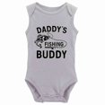 thumbnail image 1 of YCICIVDee Daddys Little Fishing’Buddy Baby Bodysuit Romper Girl boy Infant Toddler Clothes Creeper Grey Sleeveless 12-18 Months, 1 of 4