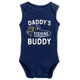 thumbnail image 1 of YCICIVDee Daddys Little Fishing’Buddy Baby Bodysuit Romper Girl boy Infant Toddler Clothes Creeper Navy Sleeveless 3-6 Months, 1 of 4