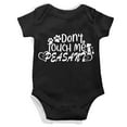 thumbnail image 1 of YCICIVDee Don't ToucH Me Peasant Baby Rompers Short Sleeve Baby Bodysuit Clothes Cotton Black 3-6 Months, 1 of 4
