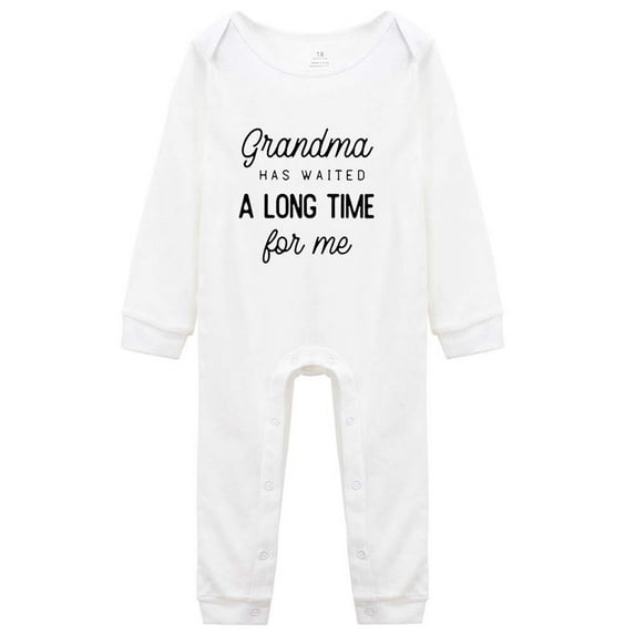 YCICIVDee Grandma Gifts Newborn Baby Boy Clothes Baby Bodysuits for Girls White Long Sleeve Rompers 6-9 Months