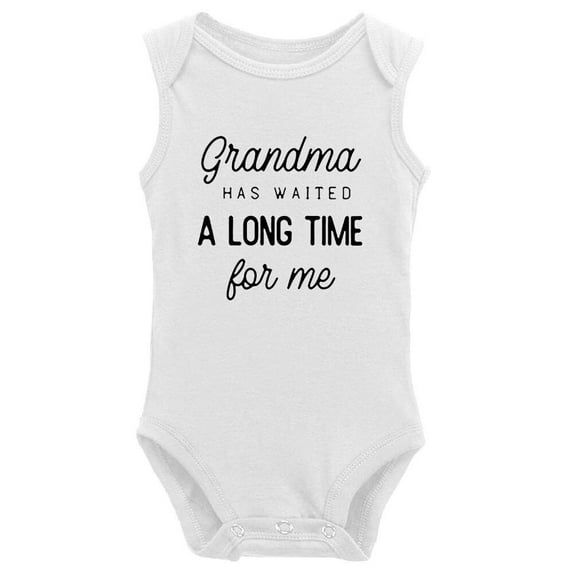 YCICIVDee Grandma Gifts Newborn Baby Boy Clothes Baby Bodysuits for Girls White Sleeveless 9-12 Months