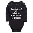 thumbnail image 1 of YCICIVDee Hand picked for Earth by My Grandpa in Heaven Baby Bodysuit Baby Announcement, Baby Clothing Long Sleeve Black, 1 of 4