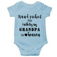 thumbnail image 1 of YCICIVDee Hand picked for Earth by My Grandpa in Heaven Baby Bodysuit Baby Announcement, Baby Clothing Short Sleeve Blue, 1 of 4