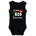 thumbnail image 1 of YCICIVDee I Love My Big &Brother Unisex Baby Bodysuit Funny Cute Infant One-Piece Black Sleeveless 9-12 Months, 1 of 4