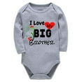 thumbnail image 1 of YCICIVDee I Love My Big &Brother Unisex Baby Bodysuit Funny Cute Infant One-Piece Grey Long Sleeve 9-12 Months, 1 of 4