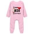 thumbnail image 1 of YCICIVDee I Love My Big &Brother Unisex Baby Bodysuit Funny Cute Infant One-Piece Pink Long Sleeve Rompers 12-18 Months, 1 of 4