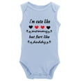 thumbnail image 1 of YCICIVDee I'm Cute Like Mommy&Fart Like Daddy Newborn Unisex Funny Baby Bodysuit Blue Sleeveless 12-18 Months, 1 of 4