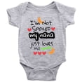 thumbnail image 1 of YCICIVDee I'm Not Spoiled My Nana Just Loves Me Infant Short Sleeve Bodysuit Funny Jumpsuit Clothes for Baby Grey, 1 of 4