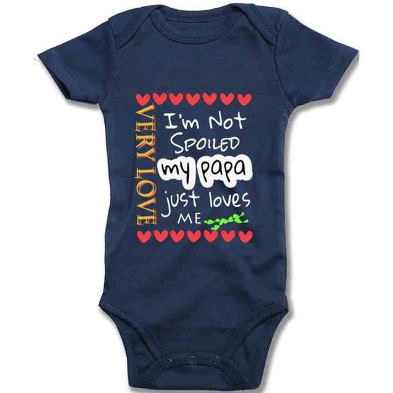 YCICIVDee I'm Not Spoiled My Papa Just Loves Me Unisex-Baby Bodysuit Navy Short Sleeve 0-3 Months