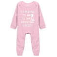 thumbnail image 1 of YCICIVDee If I Refuse to Nap&That Resisting a Rest Baby Bodysuit Romper Girl boy Clothes Pink Long Sleeve Rompers 12-18 Months, 1 of 4