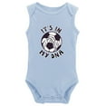 thumbnail image 1 of YCICIVDee Its in My DNA Baby Newborn Bodysuit Soccer Infant Baby Jumpsuit Rompers 6-9 Months Blue Sleeveless, 1 of 4