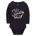 thumbnail image 1 of YCICIVDee Newest Memberof The Band Baby Bodysuit Long Sleeve Black 3-6 Months Love Music Baby Clothes Gift For Drummer, 1 of 5